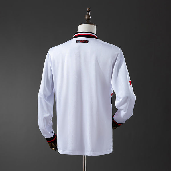 Manchester United Secundária Retrô Manga Longa Camisa 98/99
