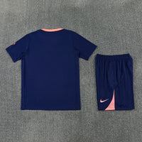 Conjunto Social 26Barcelona.Laranja e azul safira
