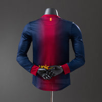Barcelona Principal Retrô Manga Longa Versão Jogador Camisa 12/13